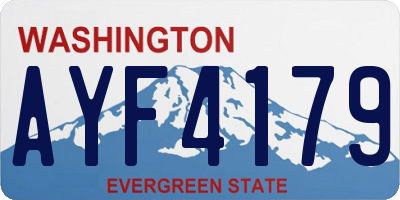 WA license plate AYF4179