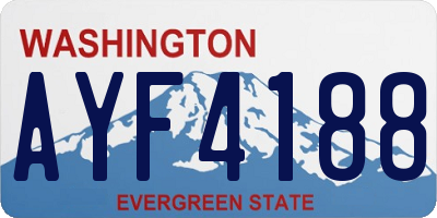 WA license plate AYF4188