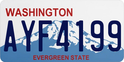 WA license plate AYF4199