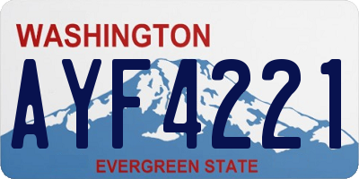 WA license plate AYF4221