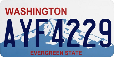 WA license plate AYF4229