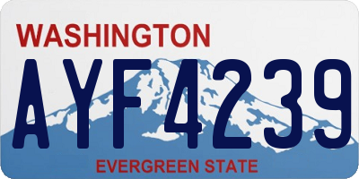 WA license plate AYF4239