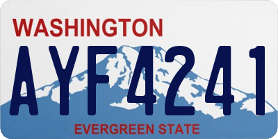 WA license plate AYF4241