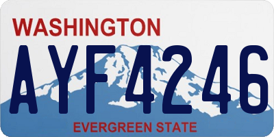 WA license plate AYF4246