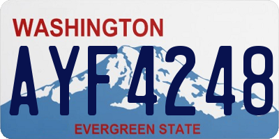 WA license plate AYF4248