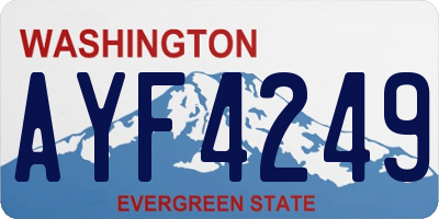 WA license plate AYF4249