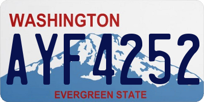 WA license plate AYF4252