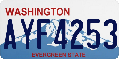 WA license plate AYF4253