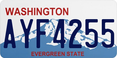 WA license plate AYF4255