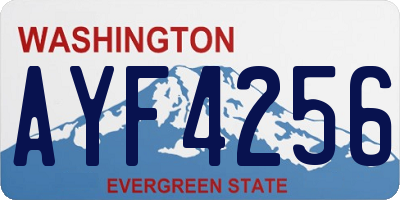 WA license plate AYF4256