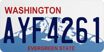 WA license plate AYF4261