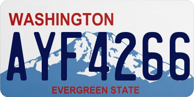 WA license plate AYF4266