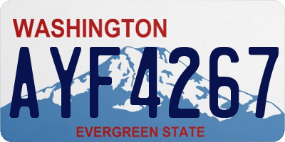 WA license plate AYF4267