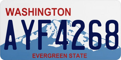 WA license plate AYF4268
