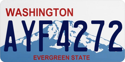 WA license plate AYF4272