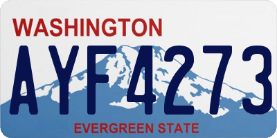 WA license plate AYF4273