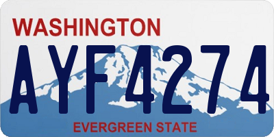 WA license plate AYF4274
