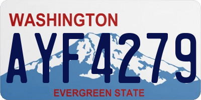 WA license plate AYF4279