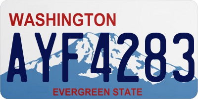 WA license plate AYF4283