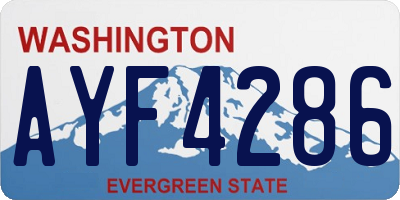 WA license plate AYF4286
