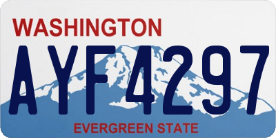 WA license plate AYF4297