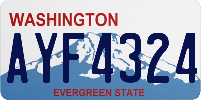 WA license plate AYF4324