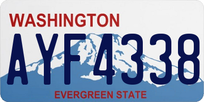 WA license plate AYF4338