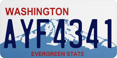 WA license plate AYF4341