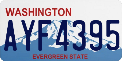 WA license plate AYF4395