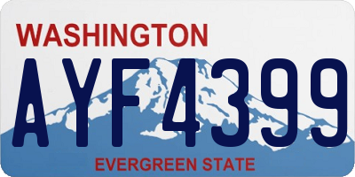 WA license plate AYF4399