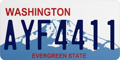 WA license plate AYF4411