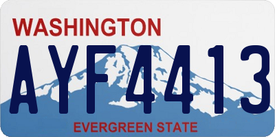 WA license plate AYF4413