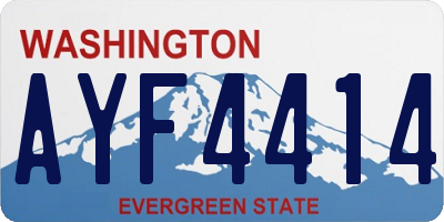 WA license plate AYF4414