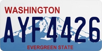 WA license plate AYF4426