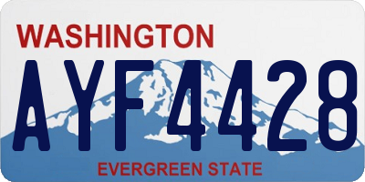 WA license plate AYF4428