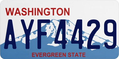 WA license plate AYF4429
