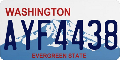 WA license plate AYF4438