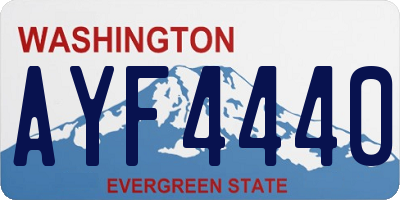 WA license plate AYF4440