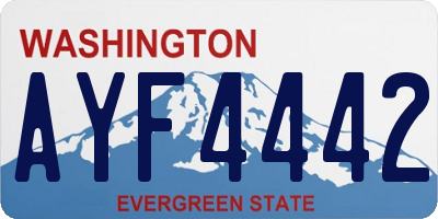 WA license plate AYF4442