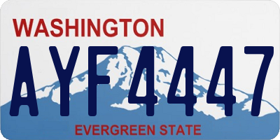 WA license plate AYF4447