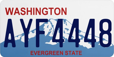 WA license plate AYF4448