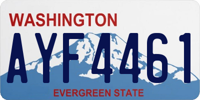 WA license plate AYF4461