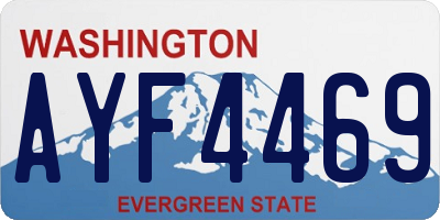 WA license plate AYF4469