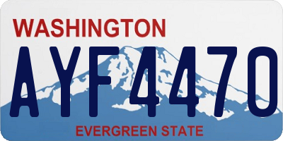 WA license plate AYF4470