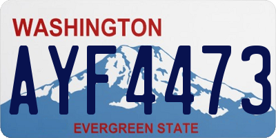 WA license plate AYF4473