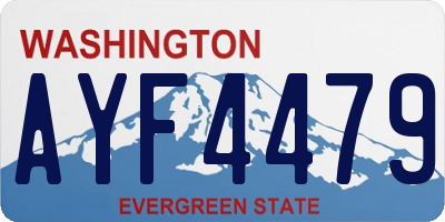 WA license plate AYF4479