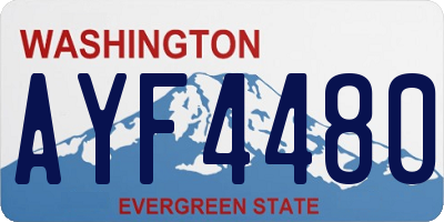 WA license plate AYF4480