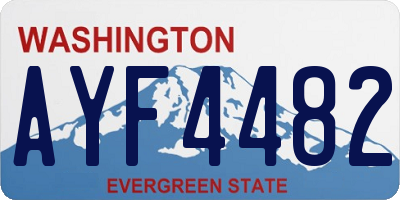 WA license plate AYF4482