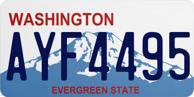 WA license plate AYF4495