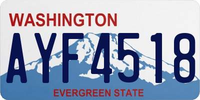 WA license plate AYF4518